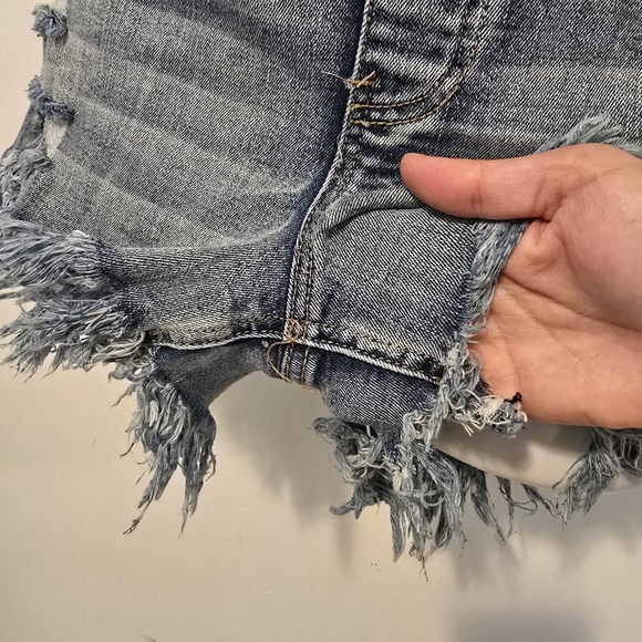 Tillys Almost Famous - Fray Denim Shortall Overalls - Picture 6 of 16